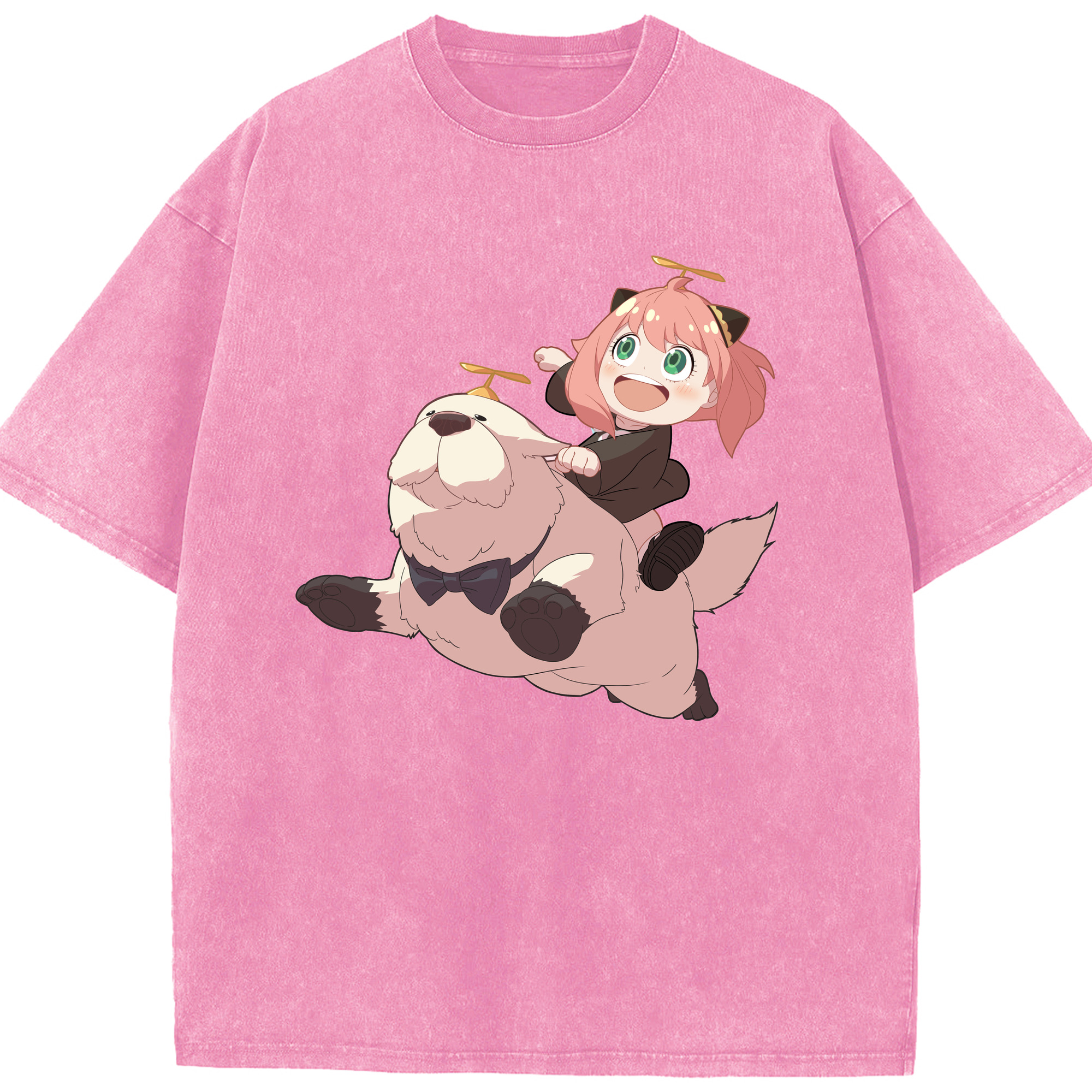 （画像用） SPY×FAMILY间谍家家酒 綿100% ヴィンテージ風 半袖Tシャツ（フロントプリント）